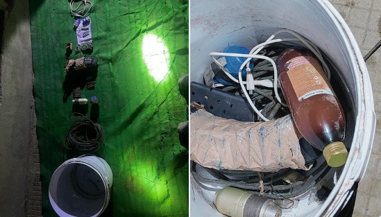 'Security forces uncovered a militant hideout in Awantipora, Arms and Ammunition Recovered '